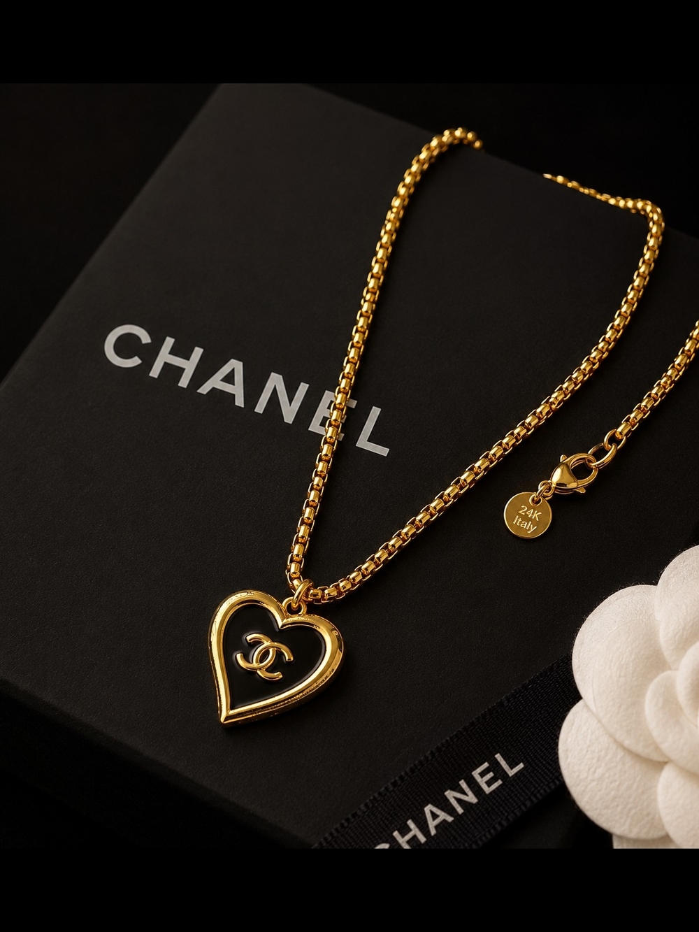 ✨ One-of-a-Kind Upcycled Chanel Heart Zipper Pull Pendant Necklace ✨